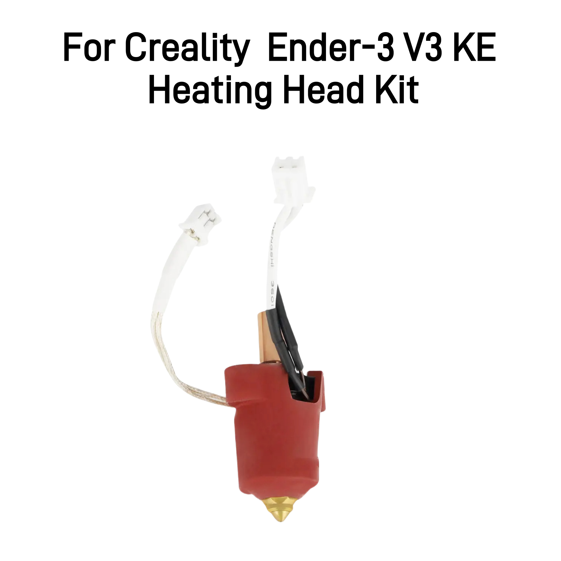 Para Creality Kit de cabezal calefactor de cerámica roja reemplazado Ender-3 V3 KE cubierta de silicona Material Premium Kit de bloque calefactor de impresora 3D