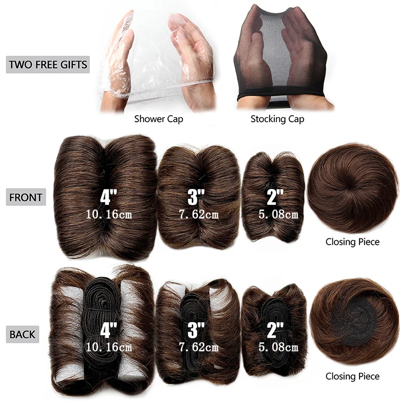 Pacotes de cabelo encaracolado tecer cabelo brasileiro pacotes com fechamento circular 28 pçs extensões de cabelo humano curto para mulher 2 3 4 Polegada