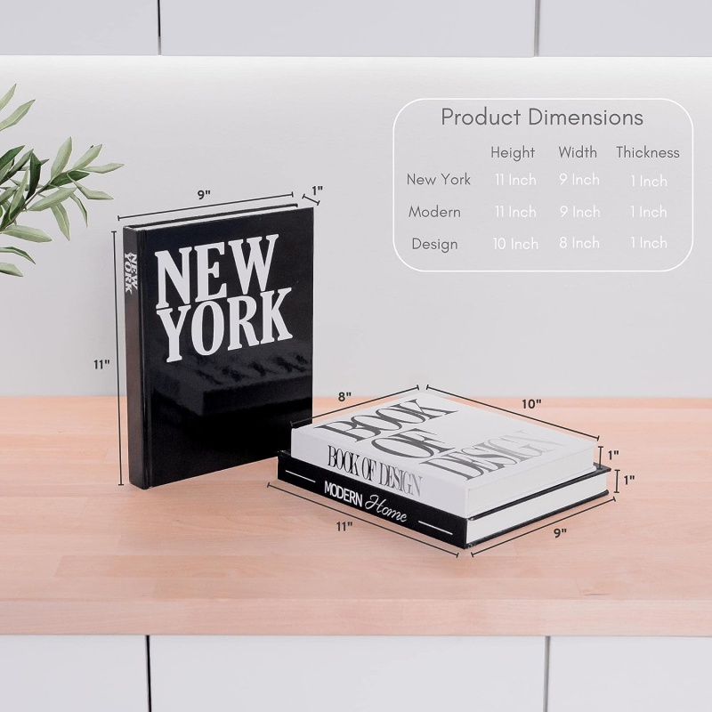 Personalizado Decoración de libros de diseñador de imitación, decoración moderna para el hogar