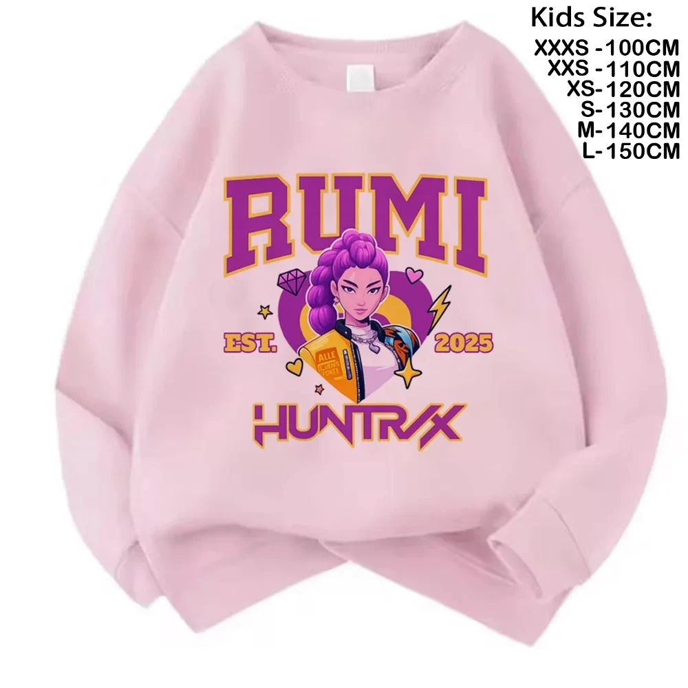 Fãs do filme presente moletom com capuz meninas crianças huntrix kpop demônios caçadores moletom infantil bonito tigre harajuku com capuz para meninos meninas
