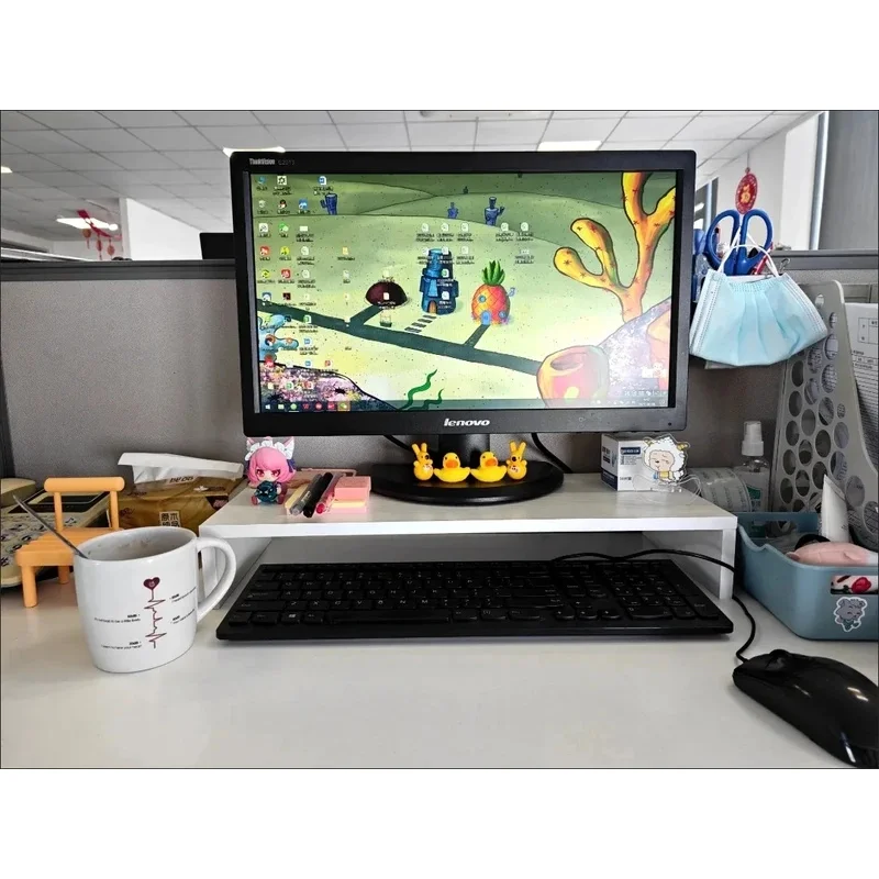 Monitor Riser Stand - Ergonomic Laptop Stand Desk Organizer Keyboard Storage