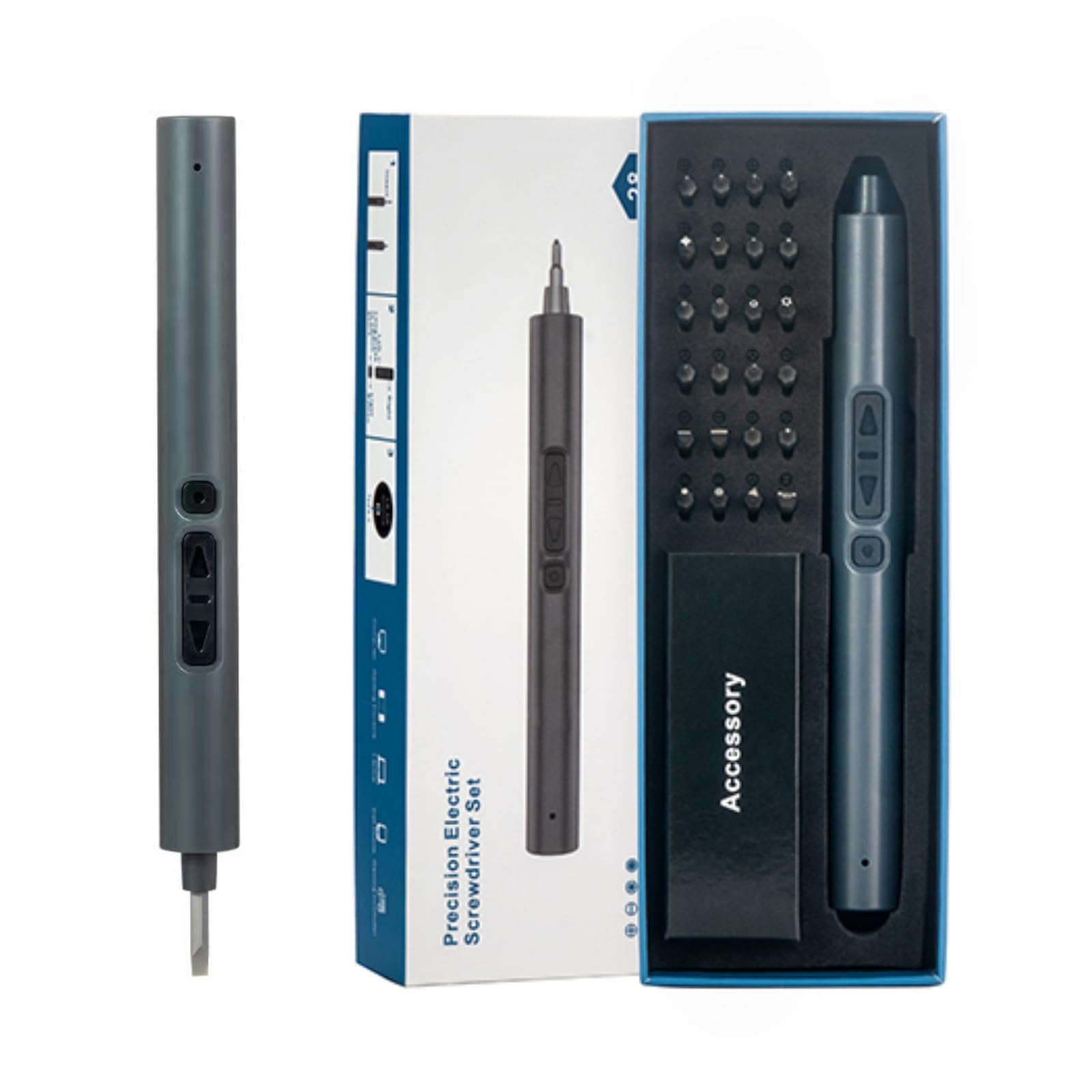 28 em 1 chave de fenda elétrica de precisão recarregável sem fio conjunto chave de fenda elétrica caixa de ferramentas manuais para iphone pc