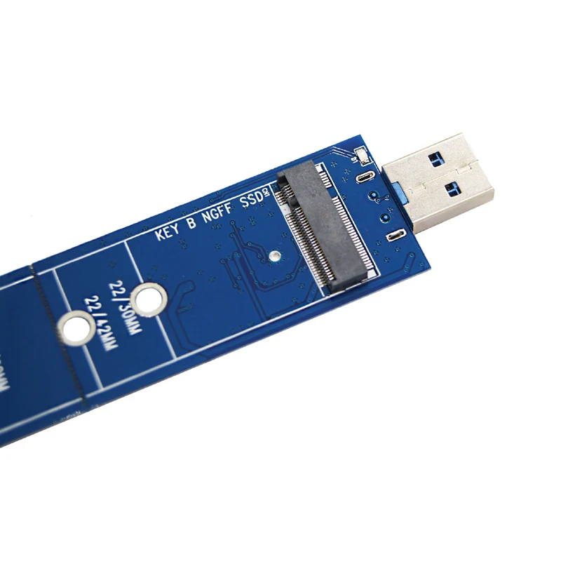 Адаптер M.2 — USB B Key M.2 SATA SSD-адаптер Конвертер NGFF M2 — USB 3.0 Плата Riser Поддержка 2230 2242 2260 2280 M.2 SSD