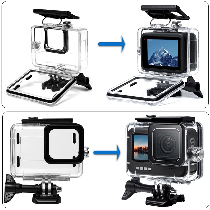 Zubehör-Set für Gopro Hero 12 11 10 9, schwarze Tragetasche, wasserdichtes Gehäuse, Stativ-Set für Go Pro Hero 12 Hero 11 10 9