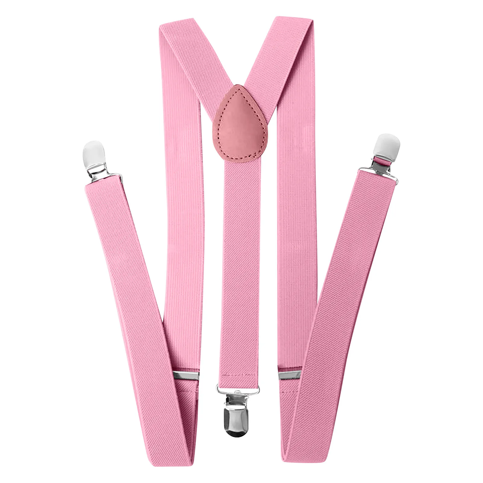 Bretelle in pelle elasticizzate regolabili e solide, tutore per la schiena a Y unisex, cinturino colorato con clip per accessori quotidiani per la festa nuziale