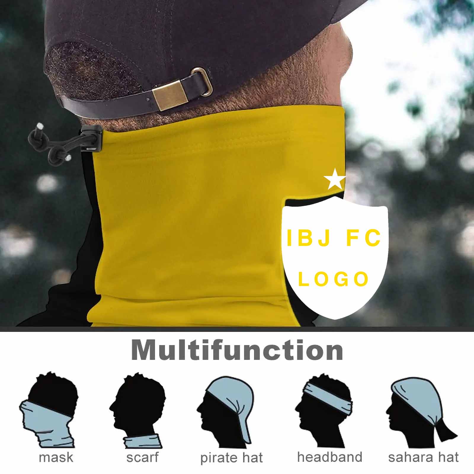 อิสราเอล Beitar เยรูซาเล็ม Face Mask Seamless Turban Headwear คออุ่นกลางแจ้งมัลติฟังก์ชั่น