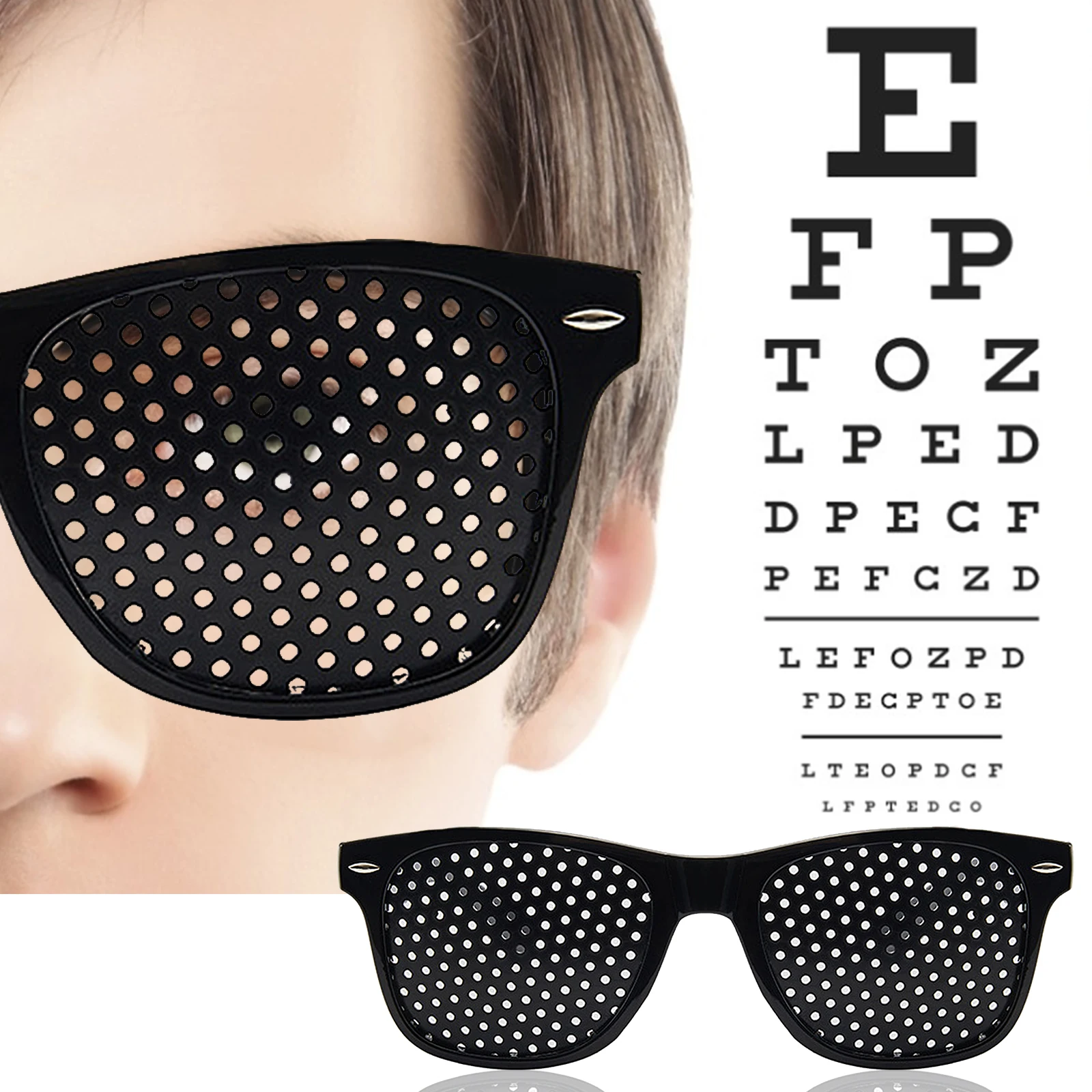 Gafas antimiopía para astigmatismo, corrección de la visión, fatiga, gafas con agujeros para hombres y mujeres, gafas para mejorar la vista