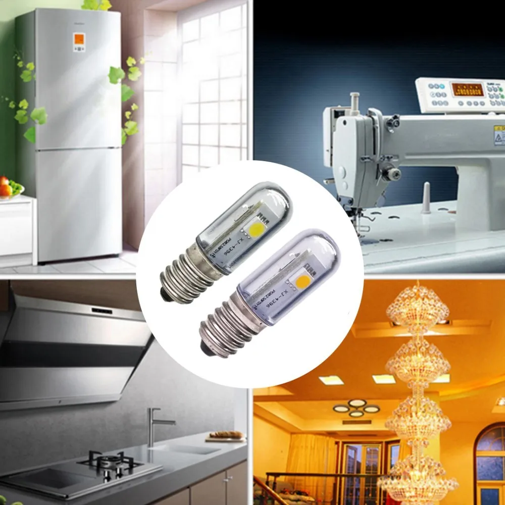 Mini E14 LED Lampadina per frigorifero SMD5050 0.5W 1W Frigo Forni a microonde Cappa da cucina Tavolo da notte Lampada per macchina da cucire Lampada LED