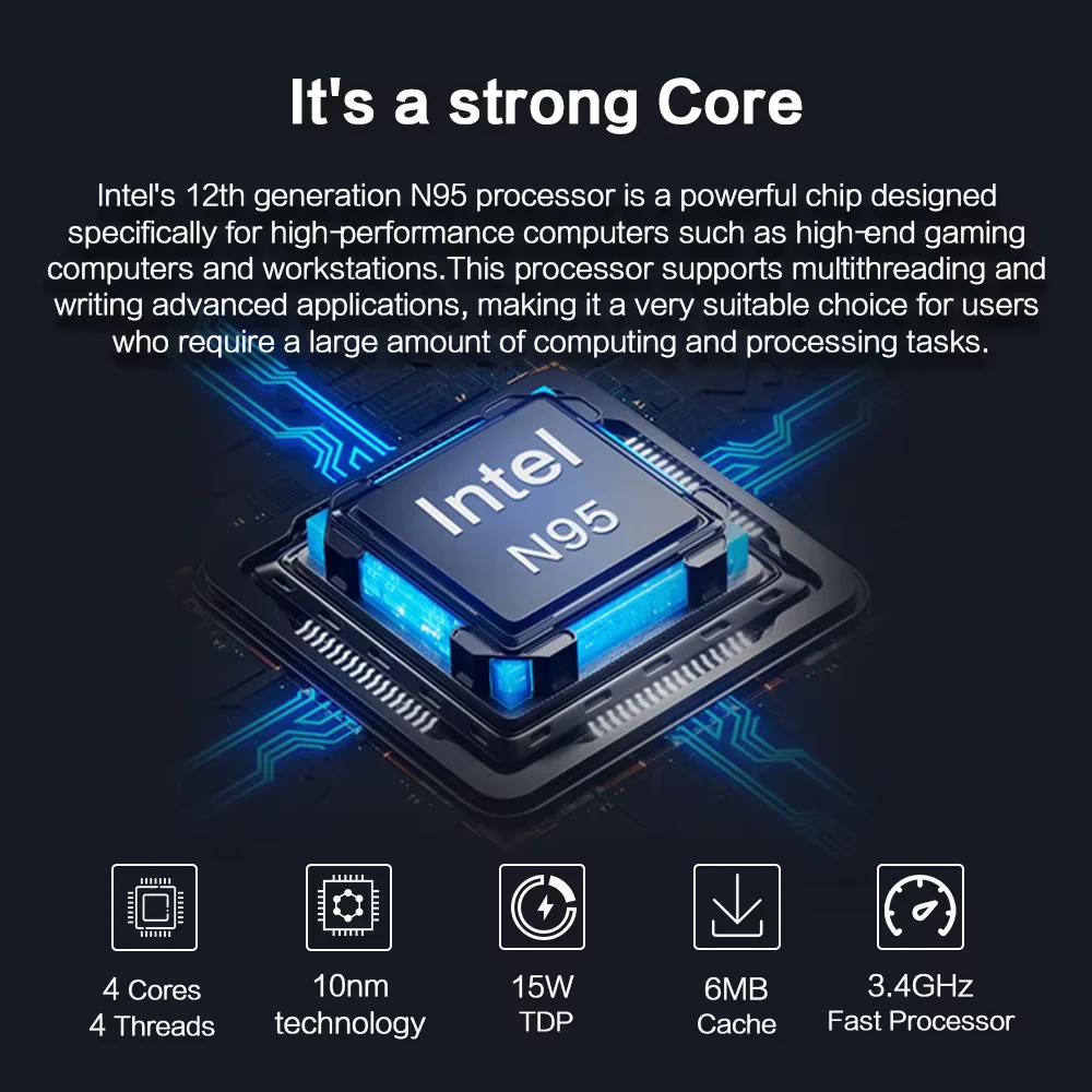 MLLSE G6 Mini komputer Intel 12 olcha jezioro N95 okna 11 DDR5 8GB RAM 256GB ROM WiFi 5 BT4.2 komputer stacjonarny Mini komputer
