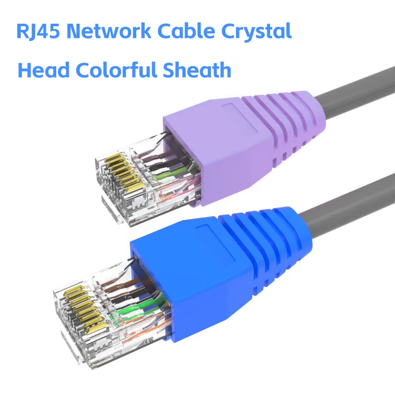 Bunte CAT5E CAT6 RJ45 Ethernet Netzwerk Stecker Abdeckung Zugentlastung Stiefel Kristall Kopf Schutzhülle Kabel Hülse Für 8P8C