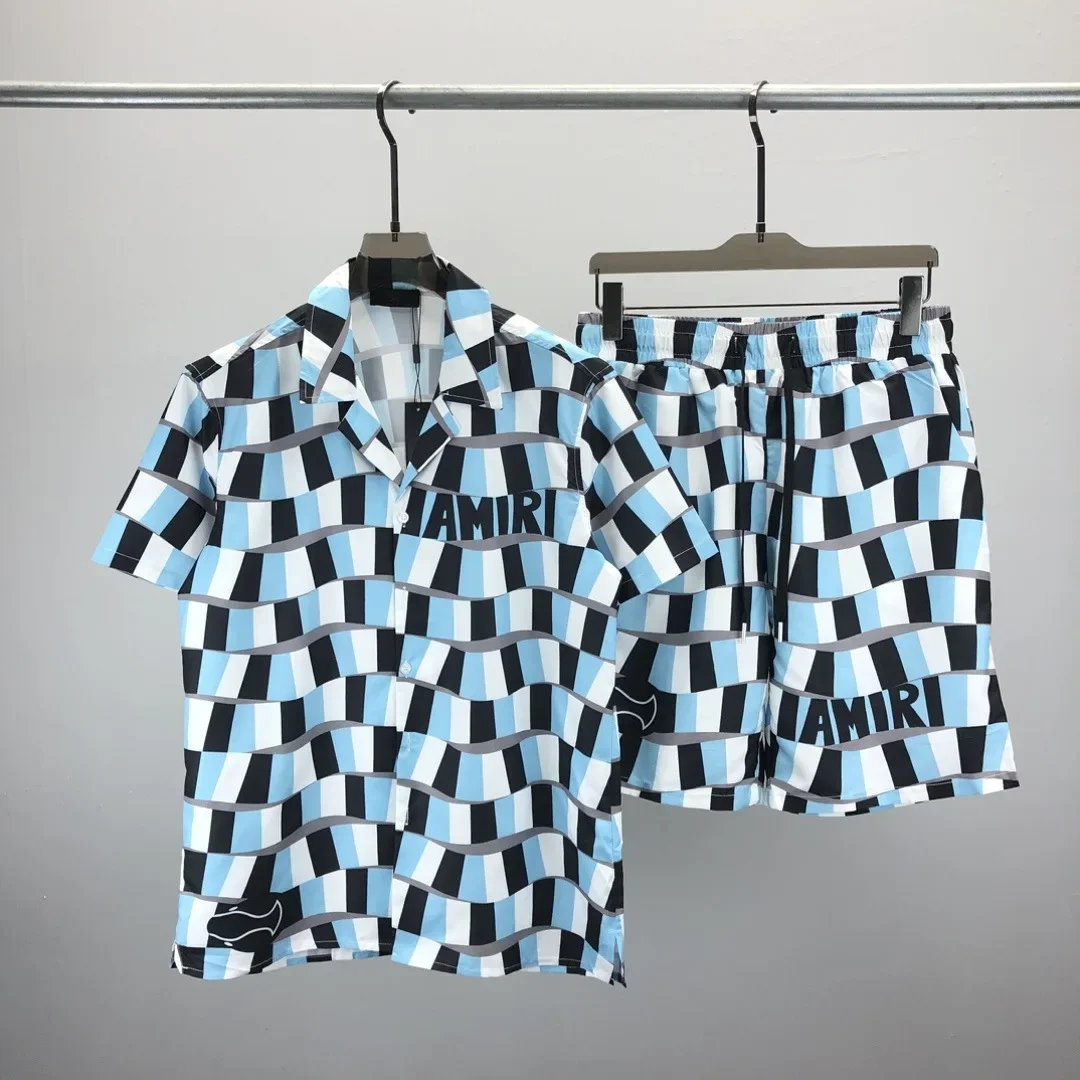 Sommer Vielseitiger 3D-Druck Herren Kurzarm Hawaiihemd Shorts Set Lässige bequeme Unisex-Kleidung Günstige Y2k-Kleidung