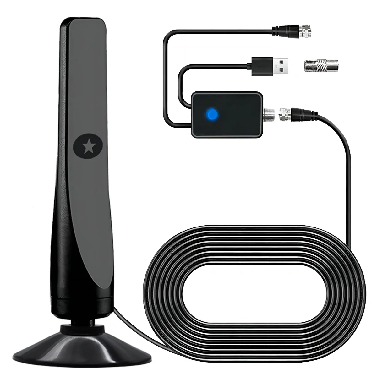 Hot selling indoor high-definition ground wave digital TV antenna HDTV antenna suction cup antenna