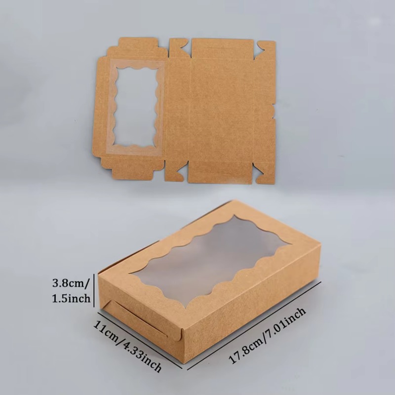 10pcs Cake Boxes With Window Bakery Boxes Pastry Boxes For Cake Pastries Chocolates Cupcakes Birthday Wedding Valentine's Day