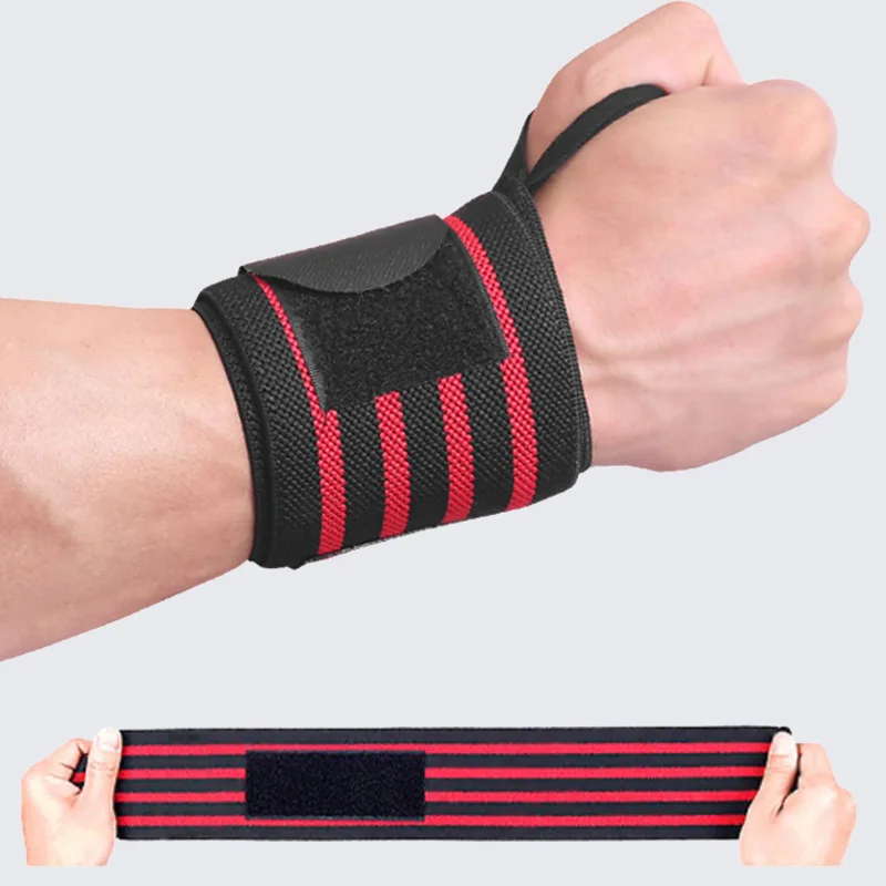 1/2PCS Polsino Supporto per il polso Cinghie per tutore Extra resistenza Sollevamento pesi Polso Avvolgimenti Fasciatura Attrezzature protettive per il fitness