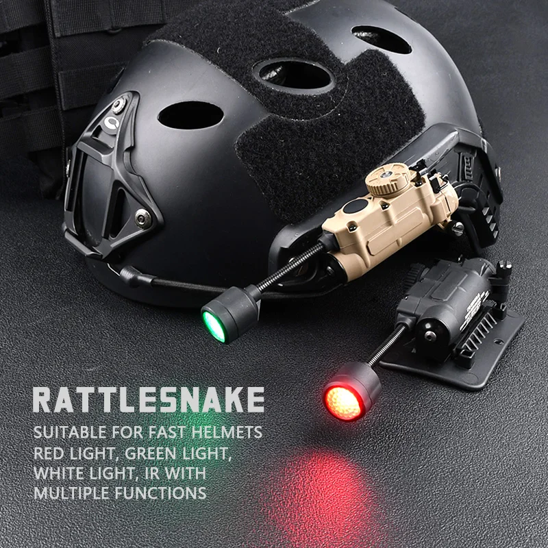 Sidewinder Kopf Lampe Taktische Helm Strobe Licht Rot Grün Blau Weiß IR Licht LED Strobe IFF Outdoor Jagd Hilfs Beleuchtung