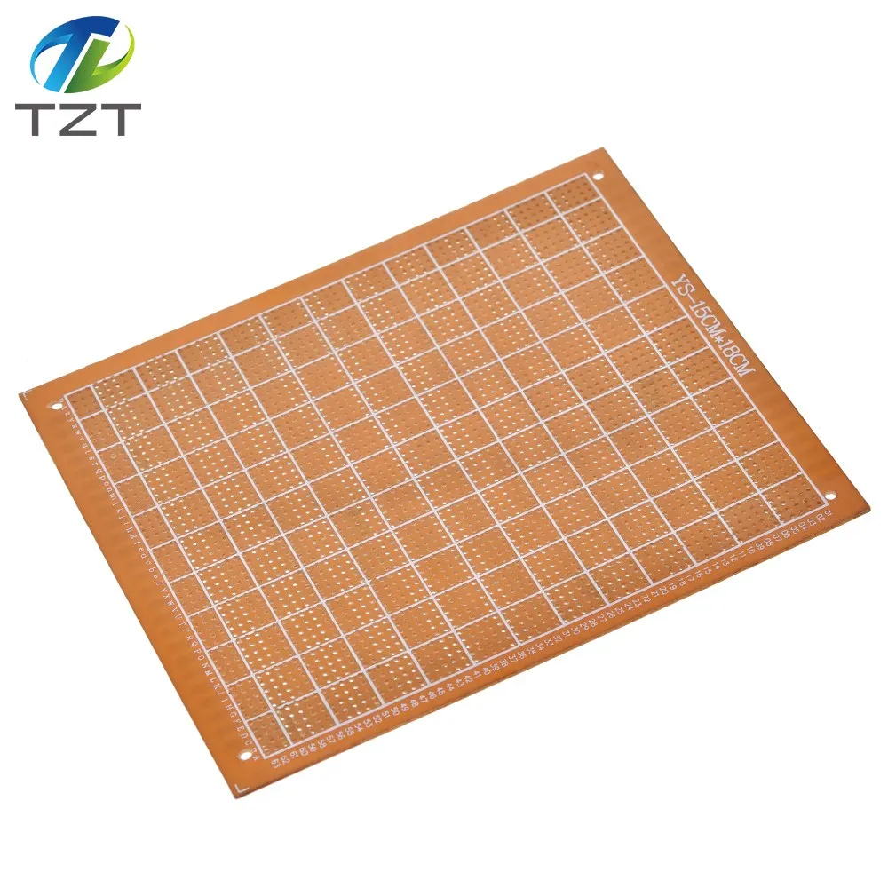 TZT 15x18 cm 15*18cm Single Side Prototype 2.54mm Board Breadboard Universal Experimental Bakelite Copper Plate Board