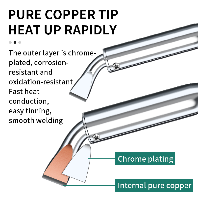 Luxianzi ferro de solda elétrico de alta potência 220v calor externo temperatura ajustável caneta ferramenta reparo com luz indicadora