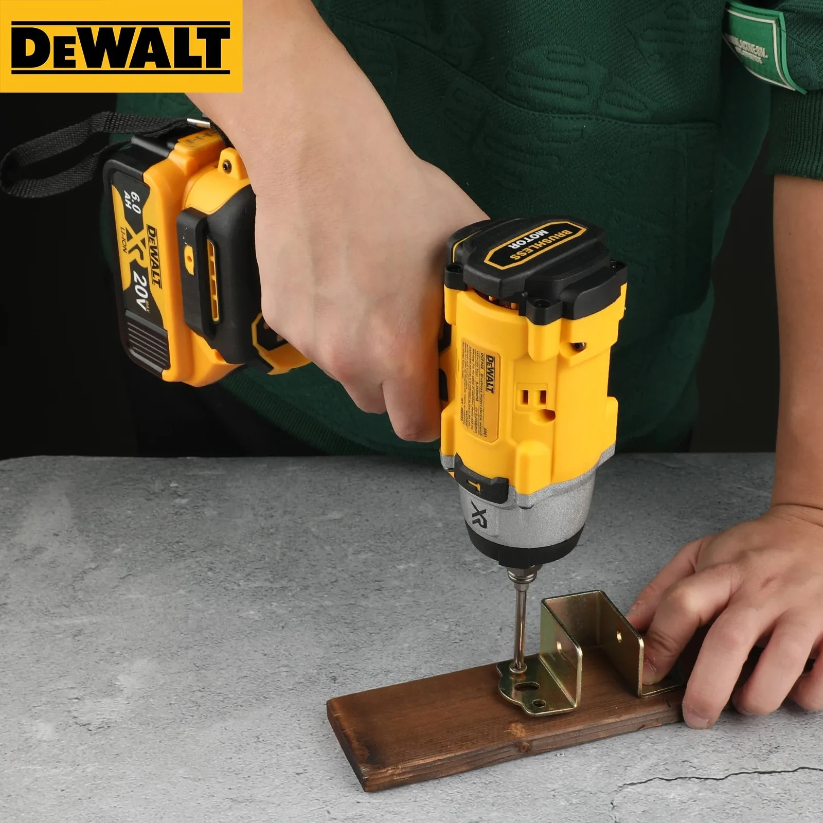 Dewalt 3250RPM Avvitatore elettrico a batteria Avvitatore a percussione senza spazzole 205N.m Strumento di riparazione di potenza a coppia elevata per batteria Dewalt 20V