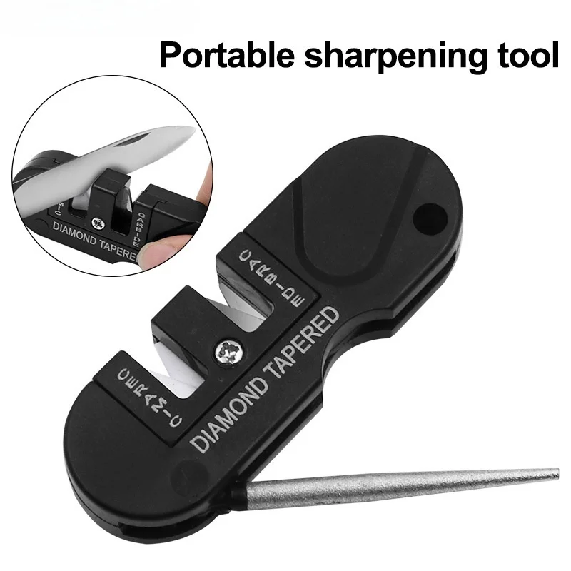 แบบพกพาทังสเตนเซรามิคคาร์ไบด์มีด Whetstone Sharpener เครื่องมือ Camp กลางแจ้งมีด Sharpener