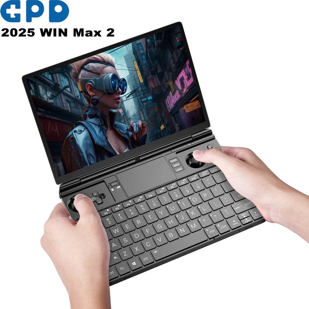 New GPD 2025 WIN Max 2 64GB 32GB RAM 1TB 2TB SSD Hard Disk CPU AMD 8840U AI9 HX370 Gaming Laptop Mini PC Notebook
