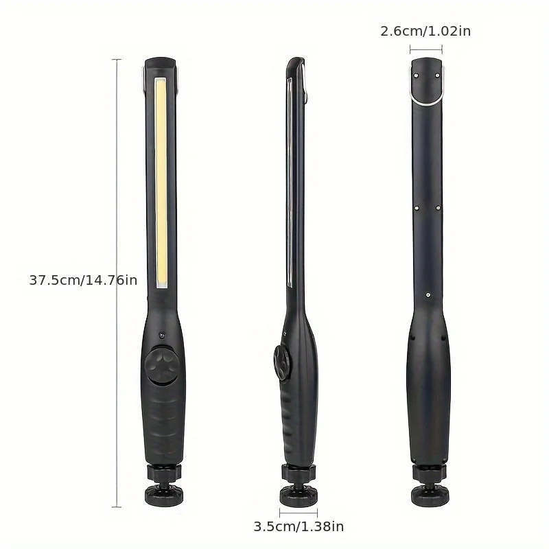1-4 팩 COB + LED 손전등 자기 작업 조명 USB 충전식 토치 휴대용 랜턴 검사 조명 캠핑 자동차 수리 램프