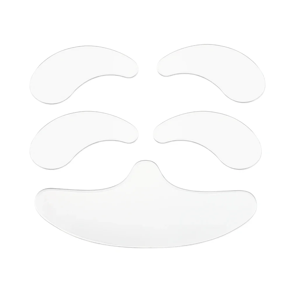 5 pz Riutilizzabili Toppe E Stemmi In Silicone Anti Rimpel Pad In Silicone Rimozione Delle Rughe Adesivo Viso Fronte Collo Occhio Adesivo Pad Lifting Cura