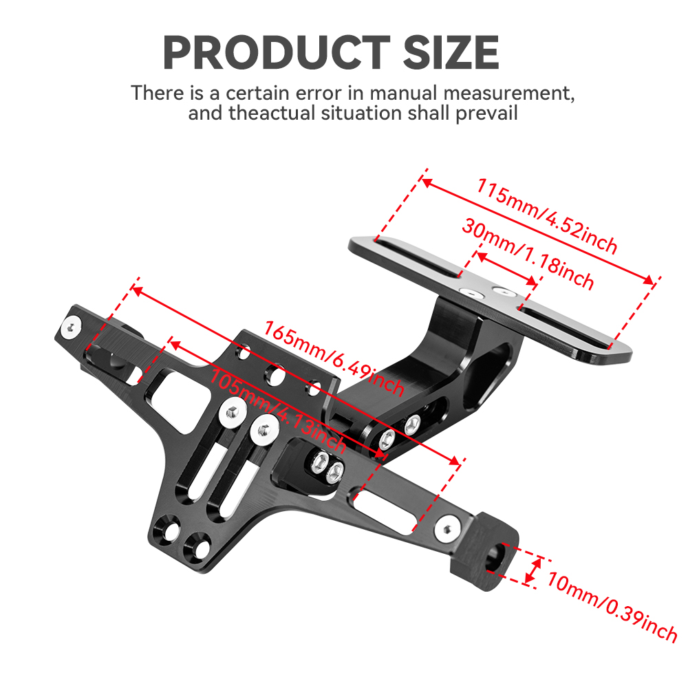 Voor Zontes G1 125 Zt125 G1 Zt125u Zt 125 U Zt 310x Zt310r Motorfiets Verstelbare Achterstaart Opgeruimd Kenteken Houder Beugel Led