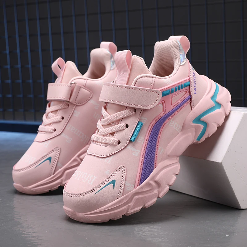 เด็กสบายๆชายรองเท้า Soft Sole รองเท้าเด็กรองเท้าผ้าใบกันลื่นรองเท้าเด็กนักเรียนสีชมพูหญิงกีฬาเดินรองเท้า