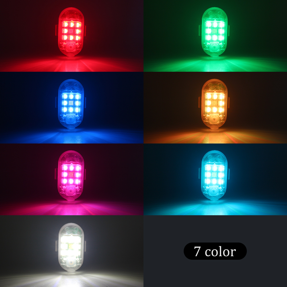 Wireless Remote Control LED Strobe Light for Car Auto Motorcycle Bike Drone Scooter Anti-collision Warning Lamp Flash Indicator