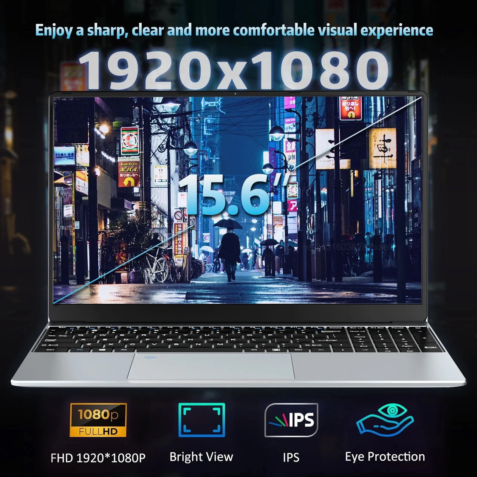 2025 NEW 15.6" Portable Laptop Intel N95 Windows11 32GB DDR4 2TB SSD 7500mAh Office Notebook Pc Gamer with Backlit Fingerprint