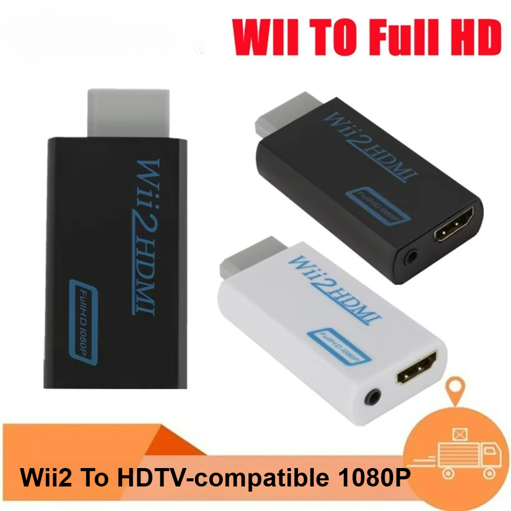 3.5mm Audio 1080P HDTV Monitor Converter For PC for Wii2 To HDTV-compatible Adapter Converter 720P Wii2 To hdmi WII2 Converter