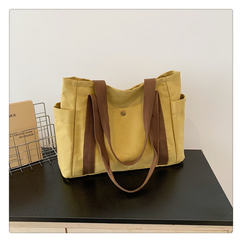 canvas bag for women, large capacity, simple and versatile handbag, tote bag, shopping bag, shoulder bag