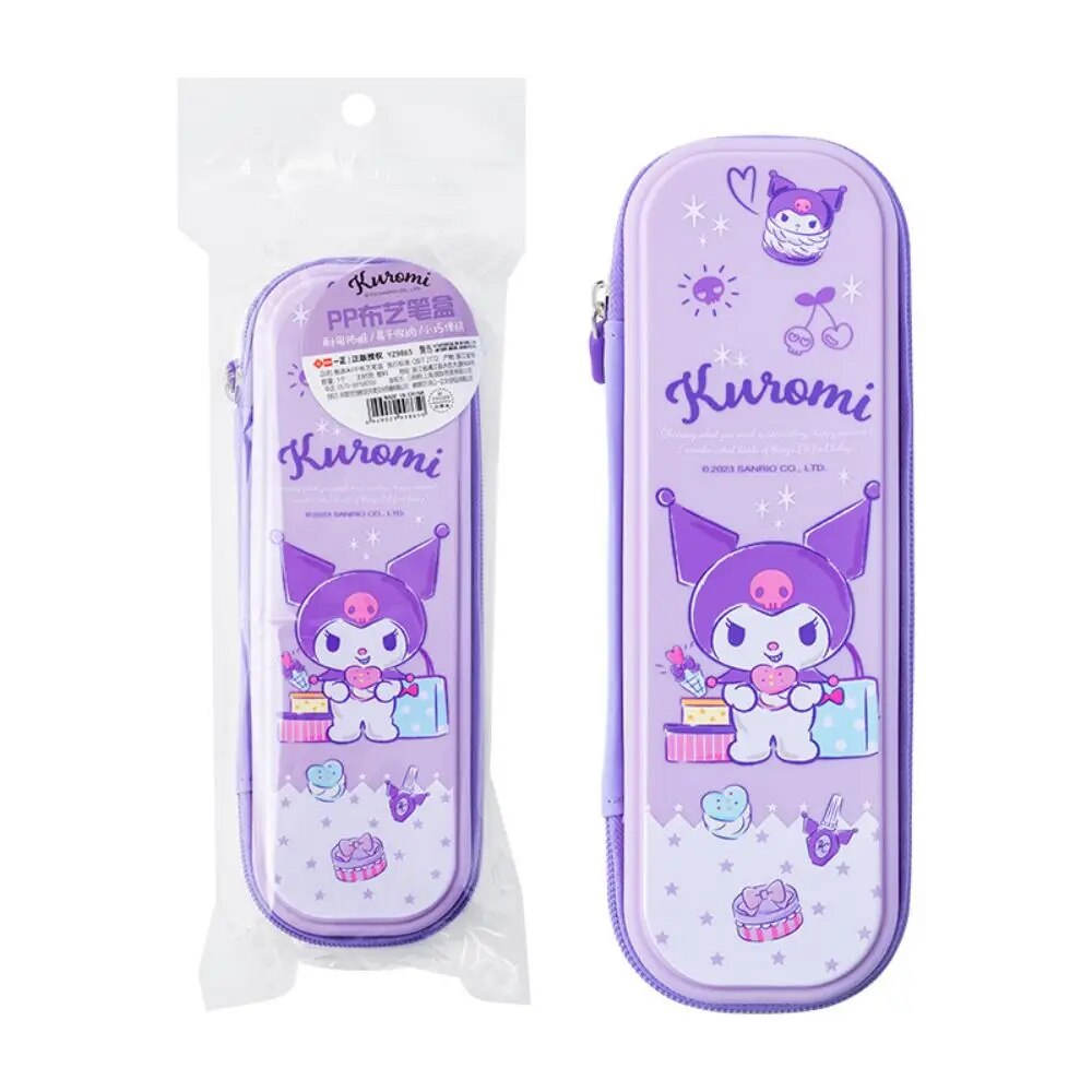 Iigen Sanrio กล่องปากกาทำจากผ้า PP สำหรับนักเรียนลายการ์ตูนกล่องดินสอกระเป๋าผ้าสำหรับเด็กผู้หญิงอุปกรณ์เครื่องเขียนในโรงเรียน