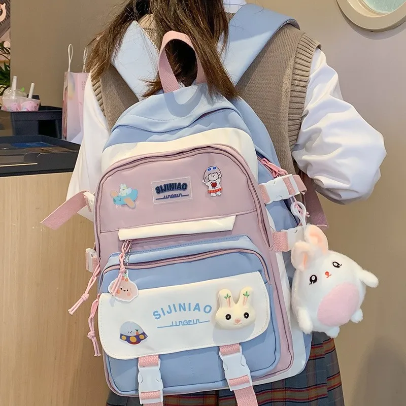 Teenagers Schoolbags Reduce Burden Protect Spine Junior High School Children Large Capacity Shoulder Bags Students Middle New