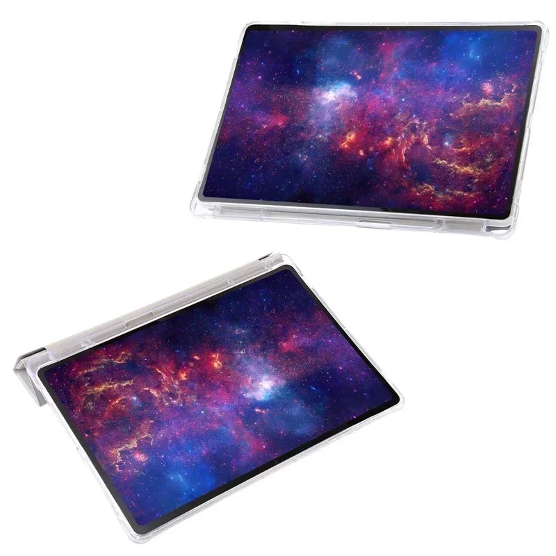 Para Samsung Tab S9 Plus funda de 12,4 "acrílico transparente duro soporte trasero funda inteligente para Galaxy Tab S9 FE S10 Plus funda con portalápices