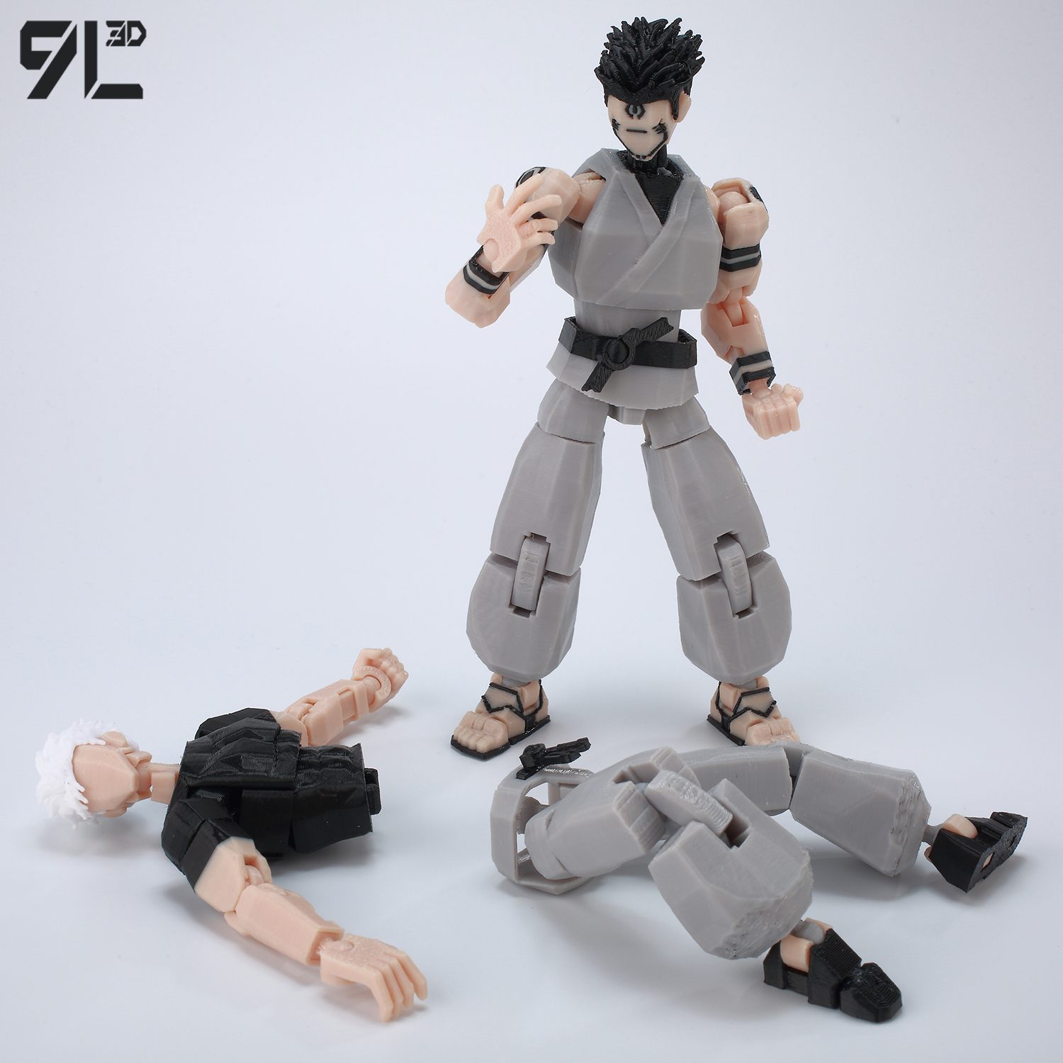 9L3D impreso Lucky Dummy 13 Jujutsu Kaisen Gojo Satoru Toji Yuji Sukuna Anime figuras de acción maniquí Yuuta Rika modelo T13 Juguetes