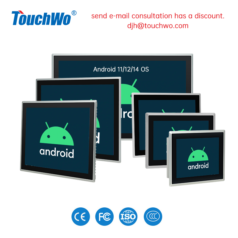 8-23.8 Inch Industrial Touch Screen Panel Pc Android OS Embedded Front Ip65 All In One Industrial Panel Pc