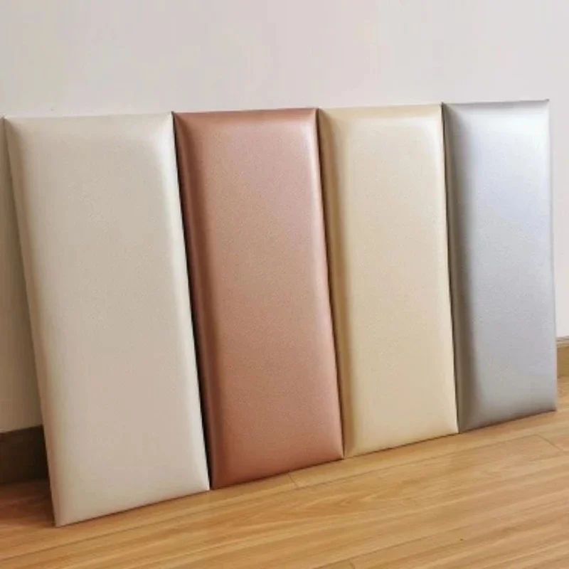 Cabeceiras de cama multicoloridas decoração pu pacote macio tatami auto-adesivo criança anti-colisão cabeceros 3d adesivo de parede tete de lit
