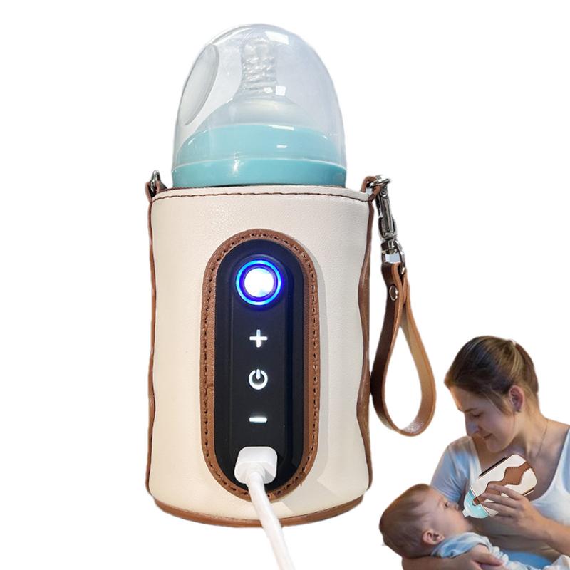 Calentador de biberones portátil USB, temperatura ajustable, bolsa de viaje, cubierta de aislamiento seguro