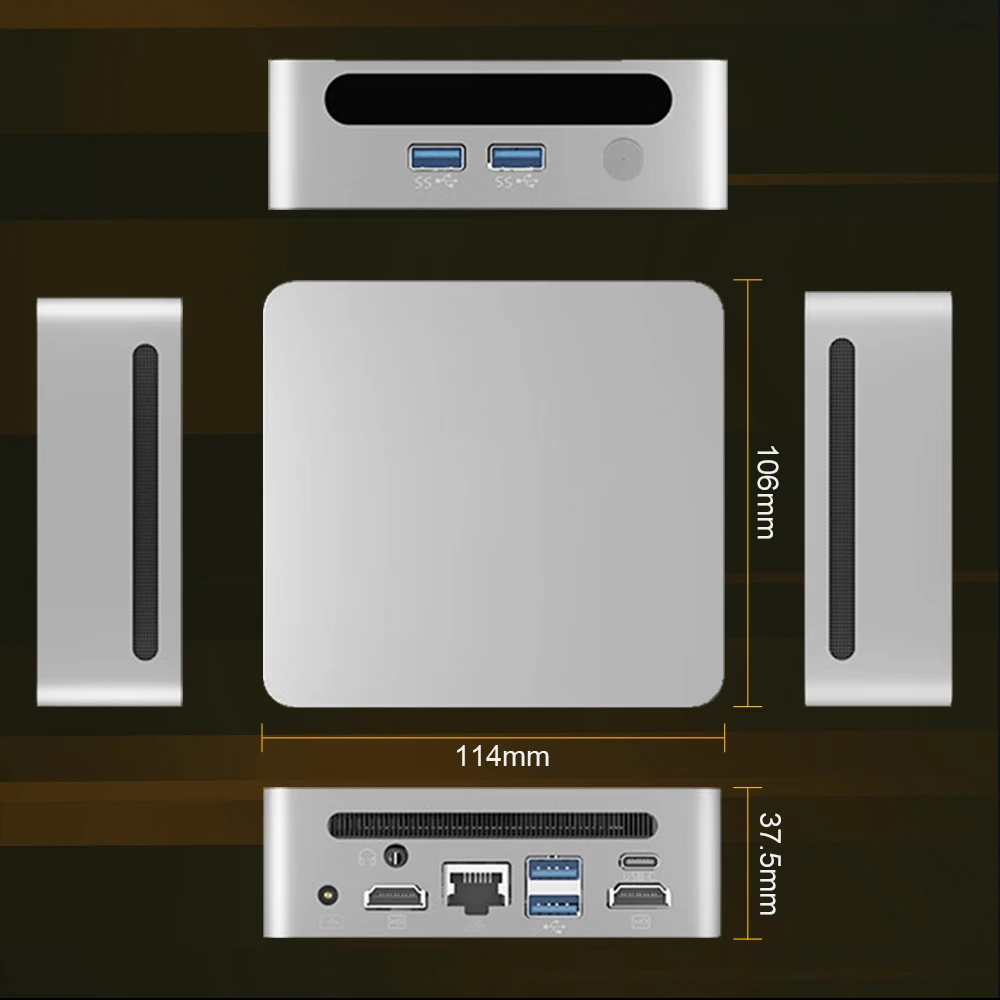 Mini PC Laptop AMD Ryzen 5 4600H fino a 4.0 GHz 16GB DDR4 + 512GB SSD supporto 8K 3 schermi Display WiFi 6 Windows 11 Computer