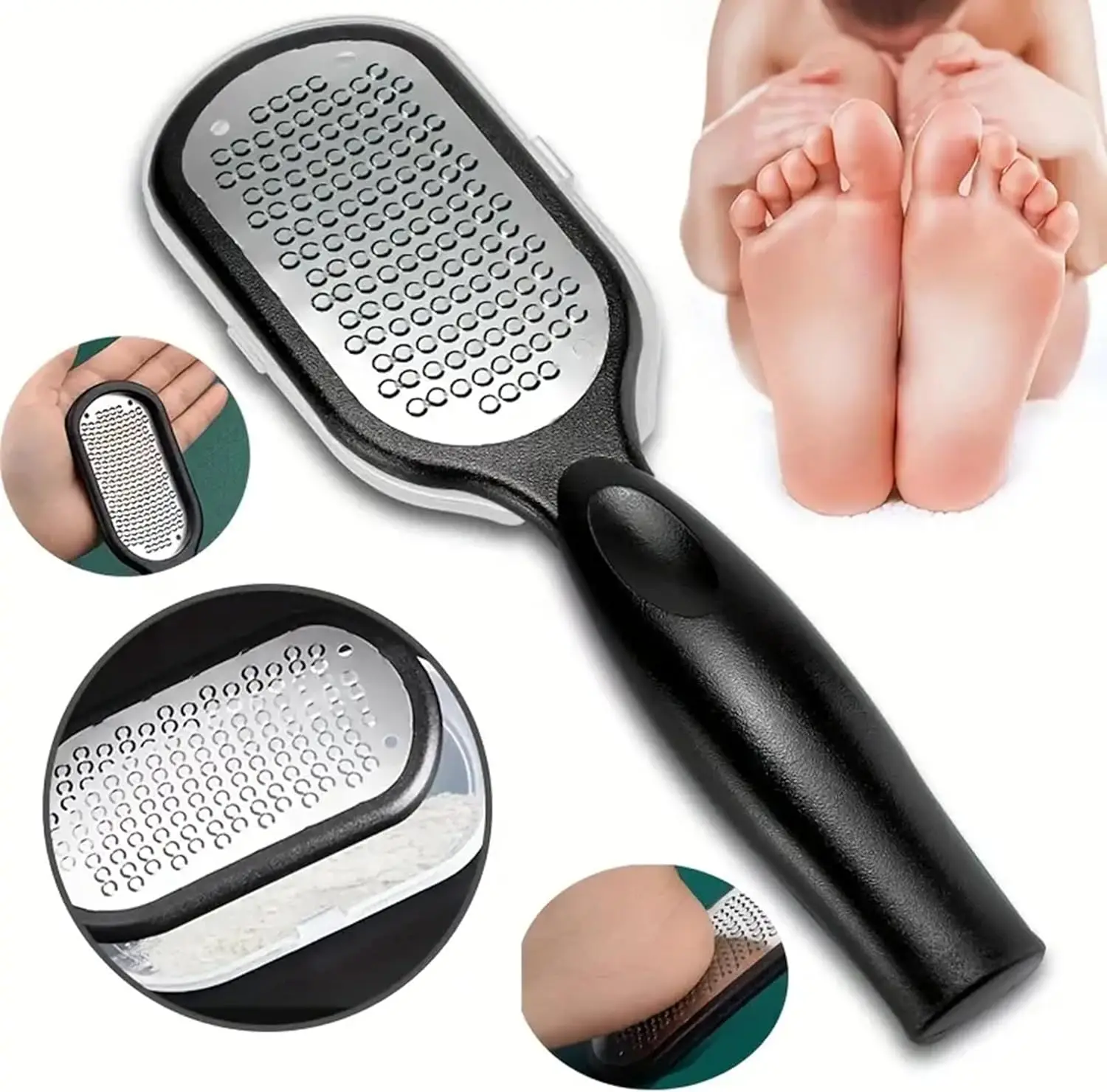 1pc profissional de aço inoxidável arquivo pé removedor calos raspador ferramentas pedicure remoção pele morta para calcanhares pés cuidados com as mãos