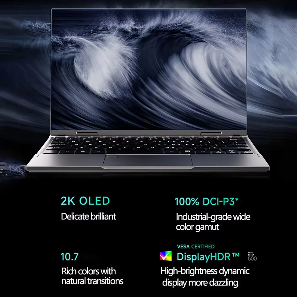 DR-S1 Laptop Intel N95 10.9'' Touch Screens 360 Flip 4500mah Mini pc 60 Hz 16GB DDR5 2TB M.2 SSD Backlit Keyboard Tablet Laptop