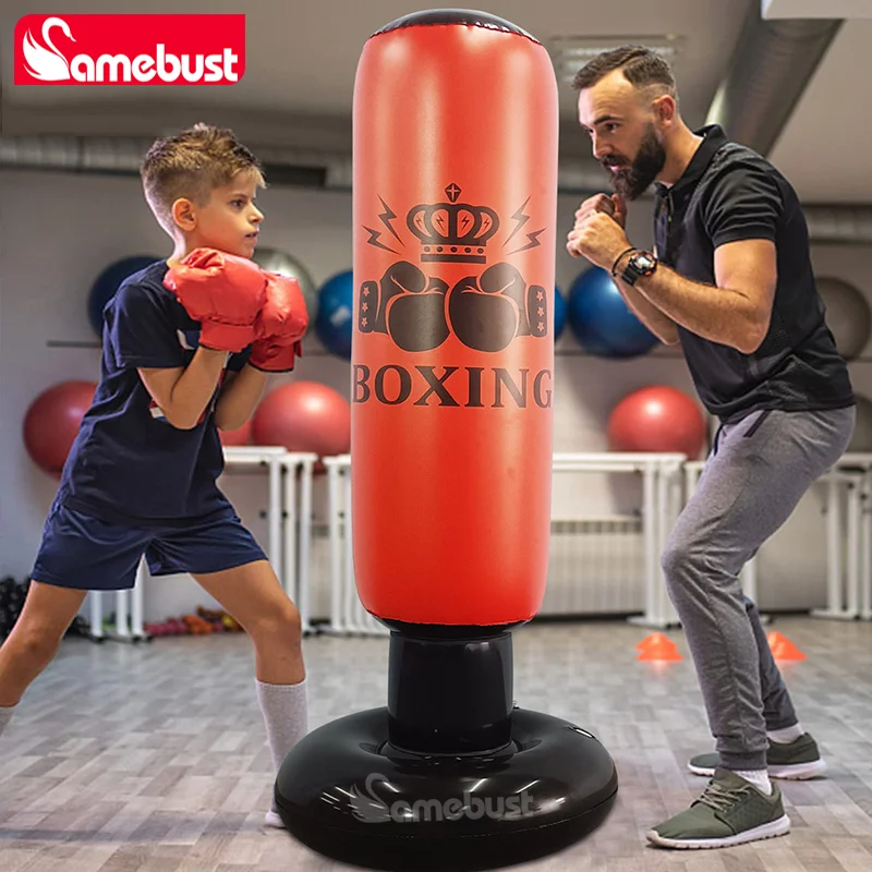 Camebust Punching Bag กระเป๋าชกมวยแบบเป่าลม, Bounce Back Bag Punching สําหรับกีฬา, อุปกรณ์ชกมวยแบบเป่าลมเพื่อการผ่อนคลายทุกวันหรือ