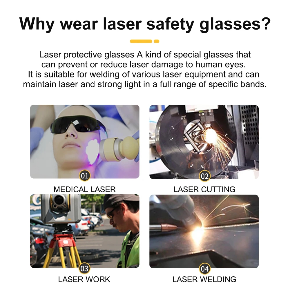 JUICEASE gafas de seguridad láser gafas antideslumbrantes gafas protectoras de seguridad láser infrarrojo gafas de soldadura ultravioleta de radiación