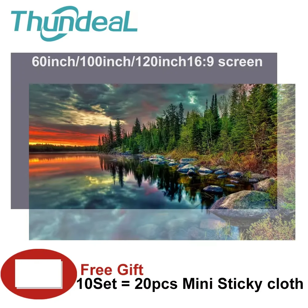 Reflektierende Projektorwand mit hoher Helligkeit, 60, 100, 130 Zoll, 16:9, Stofftuch-Projektionswand für Espon BenQ HY300 Home Beamer