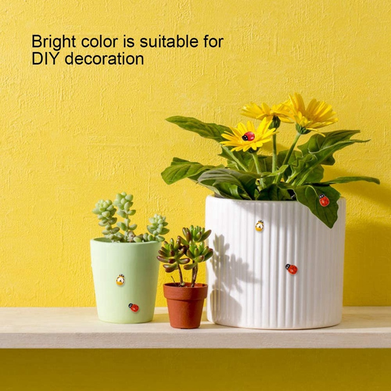 공예품용 나무 꿀벌 무당 벌레, 나무 범블 꿀벌 및 무당 벌레, 스크랩북 DIY 파티 장식, 200 개