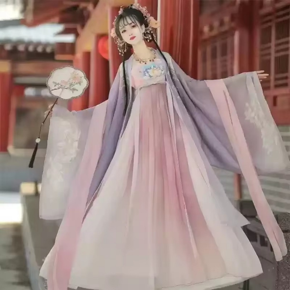 Vestido tradicional chino para mujer, ropa de moda Hanfu de hadas, bordado de estilo étnico, fiesta, espectáculo de escenario, Cosplay