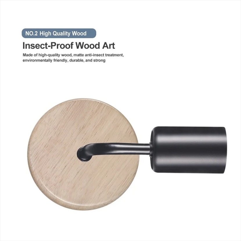 Lámpara de pared Retro Industrial nórdica, lámpara de Arte de hierro de madera, 110V, 220V, para interior, restaurante, pasillo, dormitorio, sala de estar, E27