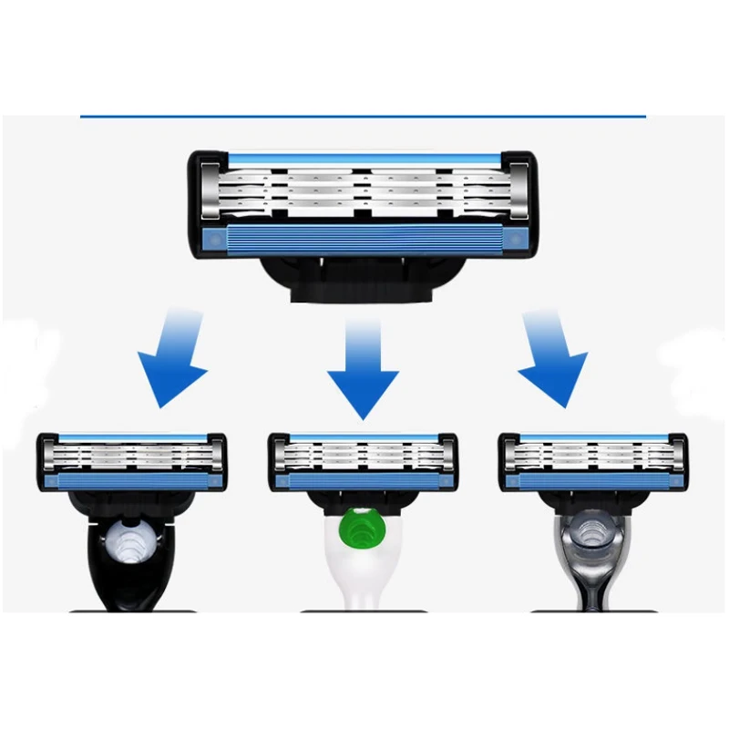 Gillette MACH 3 มีดโกนผู้ชาย 3 ชั้นใบมีด Fast Smooth Shaving Face เคราหล่อลื่น Strip เครื่องโกนหนวดด้วยตนเองสําหรับ Man