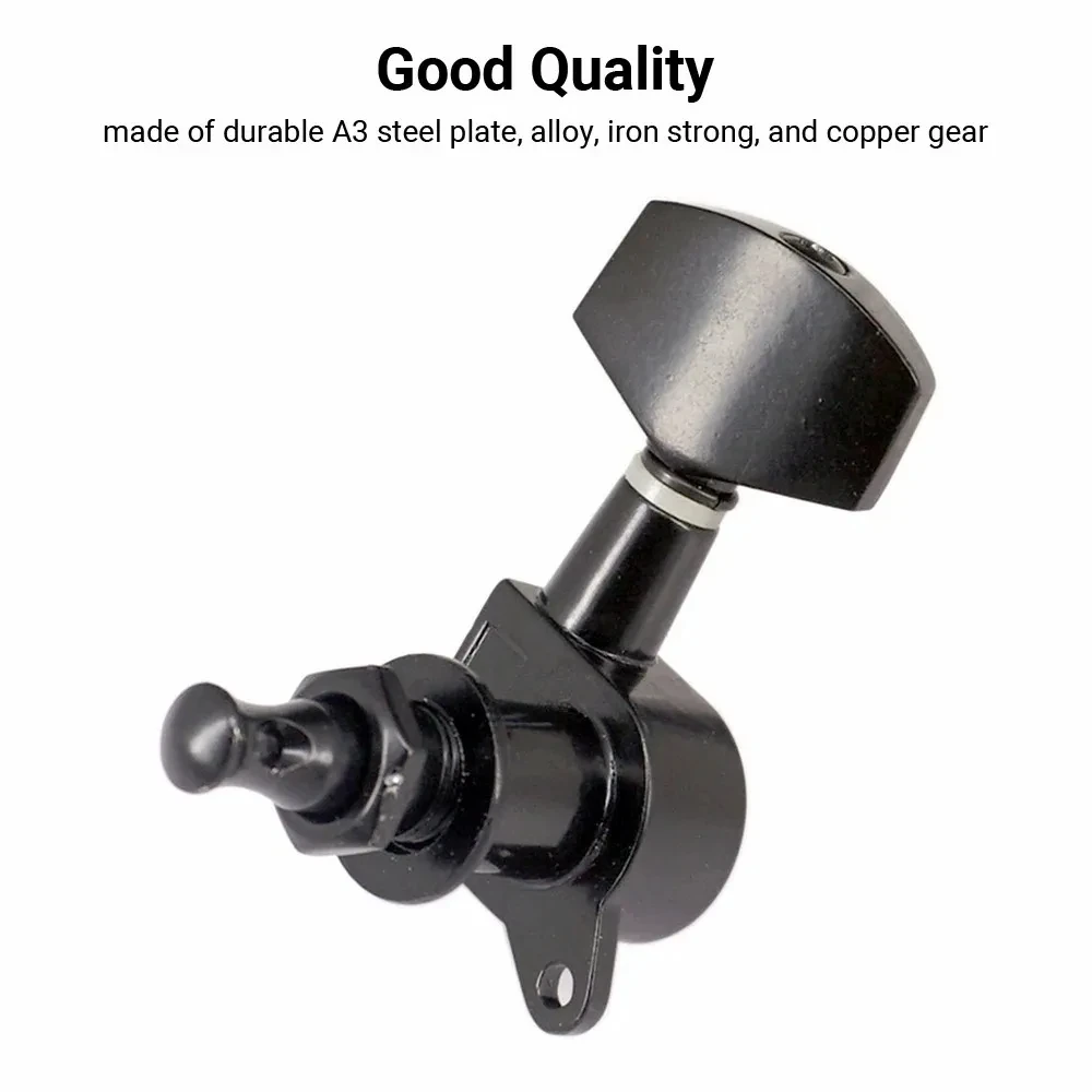 6 Pieces Guitar Tuner Pegs, Tuning Pegs Keys Machine Heads Set, Electric Guitar Tuning Keys, Locking Tuners for Guitar